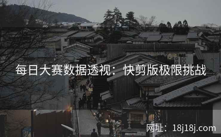 每日大赛数据透视：快剪版极限挑战